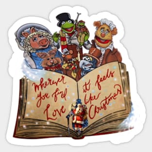 the muppet christmas carol vintage santa clause Sticker